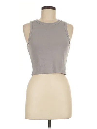 Pre-owned Signature 8 Tank Top Gray Halter Neckline Tops