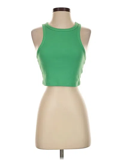 Pre-owned Signature 8 Tank Top Green Halter Neckline Tops