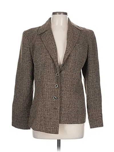 Pre-owned Signature By Larry Levine Blazer Jacket In Brown