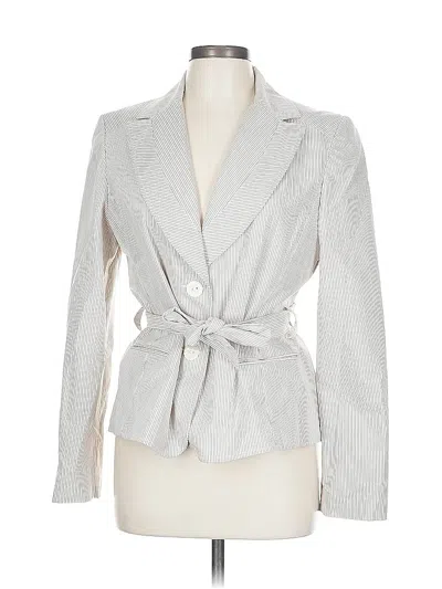 Pre-owned Signature By Larry Levine Blazer Jacket In Silver