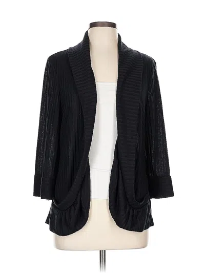 Pre-owned Signature By Robbie Bee Cardigan Sweater In Black