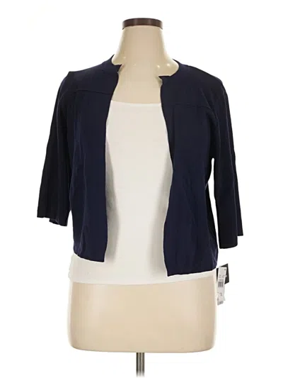 Pre-owned Signature By Robbie Bee Cardigan Sweater In Blue