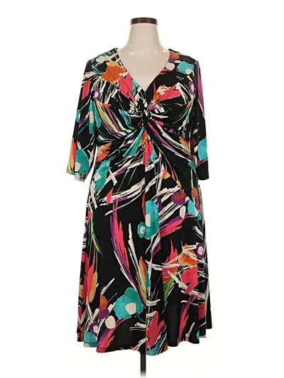 Pre-owned Signature By Robbie Bee Casual Dress In Black