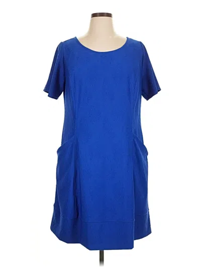 Pre-owned Signature By Robbie Bee Casual Dress In Blue
