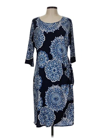 Pre-owned Signature By Robbie Bee Casual Dress In Blue