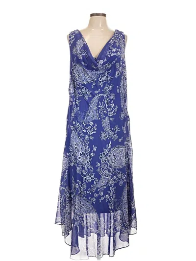 Pre-owned Signature By Robbie Bee Casual Dress In Blue