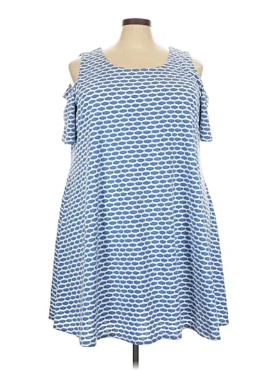 Pre-owned Signature By Robbie Bee Casual Dress In Blue