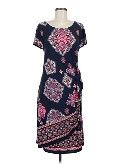 Pre-owned Signature By Robbie Bee Casual Dress In Blue