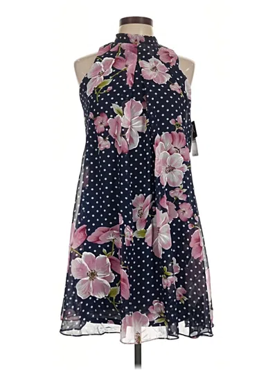 Pre-owned Signature By Robbie Bee Casual Dress In Blue