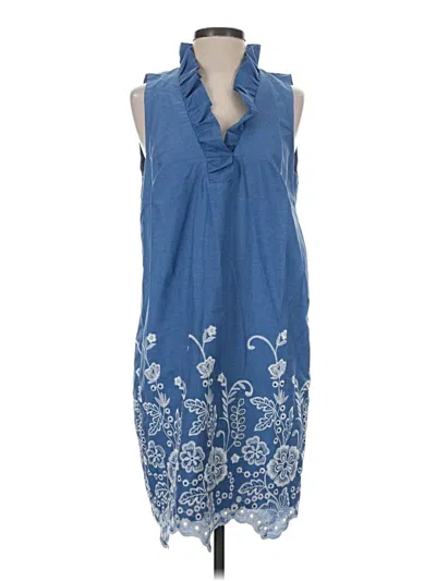 Pre-owned Signature By Robbie Bee Casual Dress In Blue