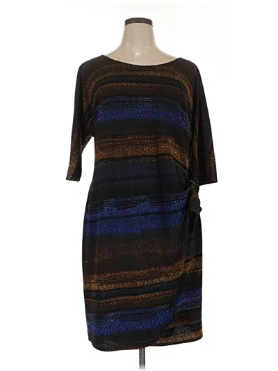 Pre-owned Signature By Robbie Bee Casual Dress In Brown