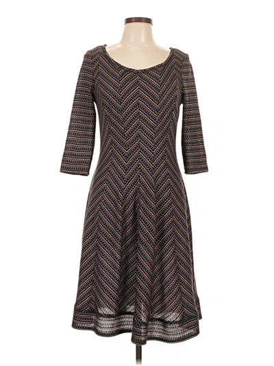 Pre-owned Signature By Robbie Bee Casual Dress In Brown