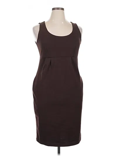 Pre-owned Signature By Robbie Bee Casual Dress In Brown