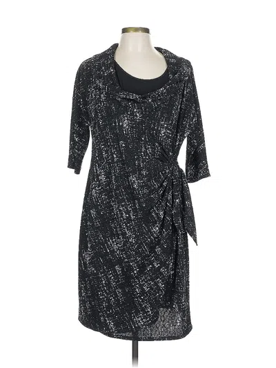 Pre-owned Signature By Robbie Bee Casual Dress In Gray