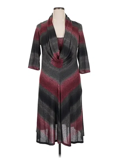 Pre-owned Signature By Robbie Bee Casual Dress In Gray