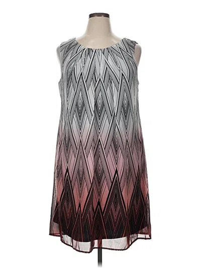 Pre-owned Signature By Robbie Bee Casual Dress In Gray