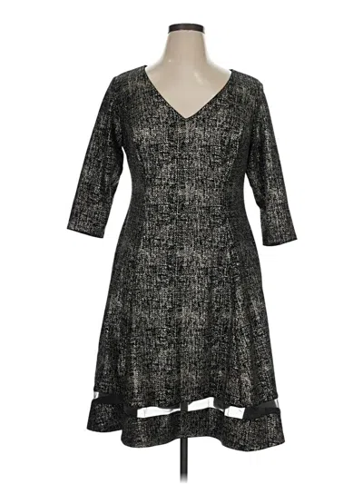 Pre-owned Signature By Robbie Bee Casual Dress In Gray