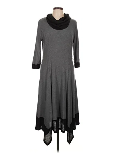 Pre-owned Signature By Robbie Bee Casual Dress In Gray