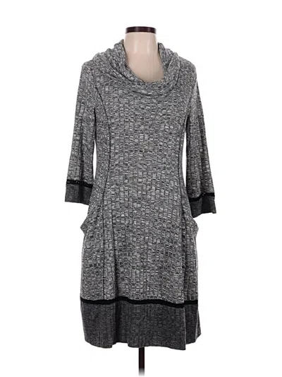 Pre-owned Signature By Robbie Bee Casual Dress In Gray