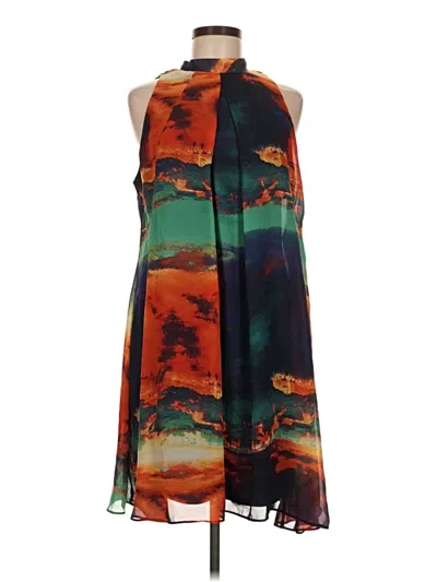 Pre-owned Signature By Robbie Bee Casual Dress In Green