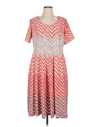 Pre-owned Signature By Robbie Bee Casual Dress In Orange