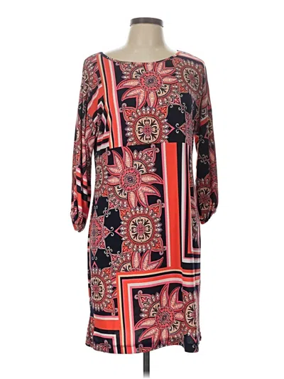 Pre-owned Signature By Robbie Bee Casual Dress In Orange
