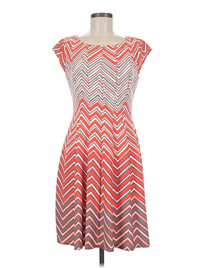 Pre-owned Signature By Robbie Bee Casual Dress In Orange