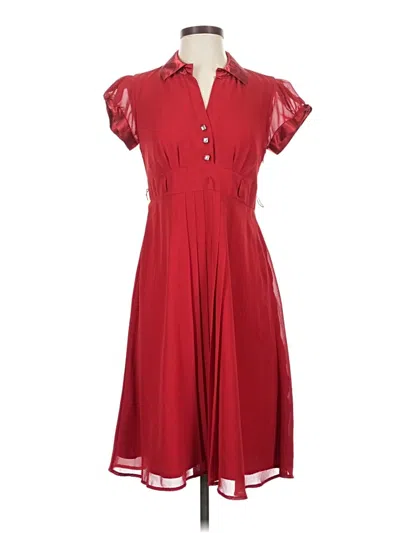 Pre-owned Signature By Robbie Bee Casual Dress In Red