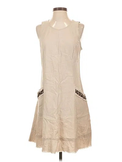 Pre-owned Signature By Robbie Bee Casual Dress In Tan