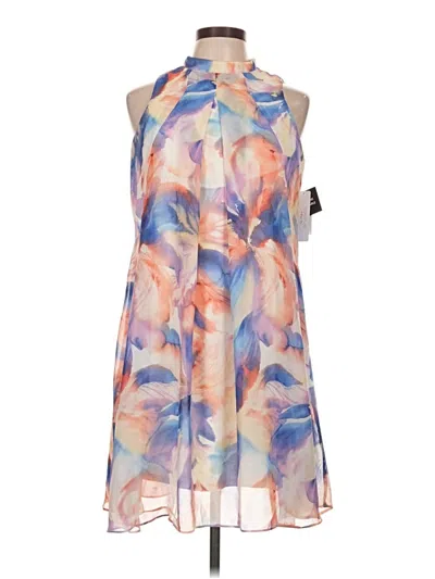 Pre-owned Signature By Robbie Bee Cocktail Dress In Blue