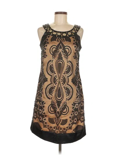 Pre-owned Signature By Robbie Bee Cocktail Dress In Brown