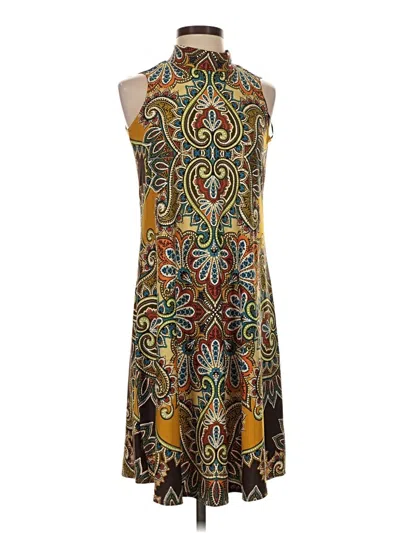 Pre-owned Signature By Robbie Bee Cocktail Dress In Brown