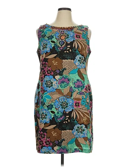 Pre-owned Signature By Robbie Bee Cocktail Dress In Brown