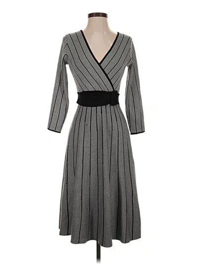 Pre-owned Signature By Robbie Bee Cocktail Dress In Gray