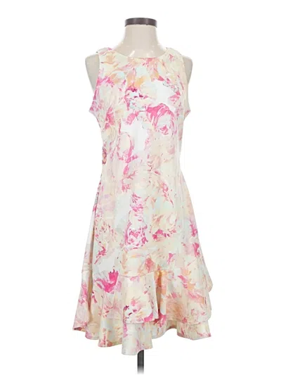 Pre-owned Signature By Robbie Bee Cocktail Dress In Ivory