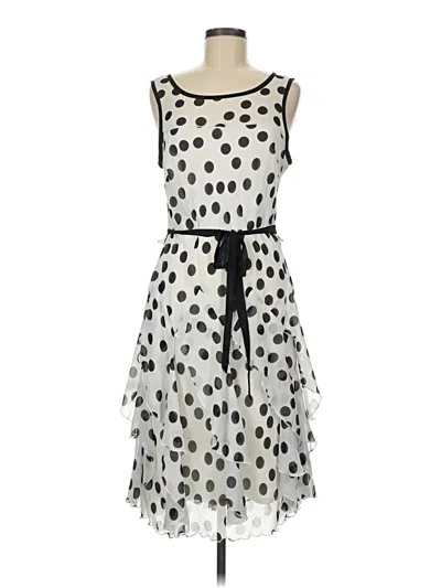 Pre-owned Signature By Robbie Bee Cocktail Dress In Ivory