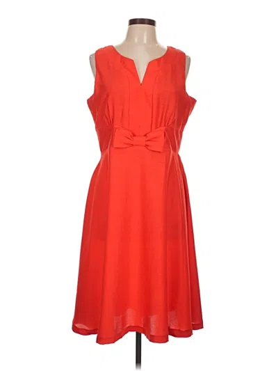 Pre-owned Signature By Robbie Bee Cocktail Dress In Orange
