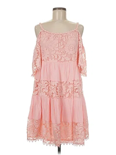 Pre-owned Signature By Robbie Bee Cocktail Dress In Pink