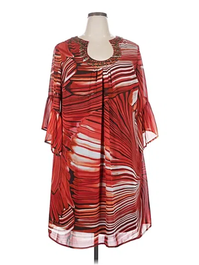 Pre-owned Signature By Robbie Bee Cocktail Dress In Red