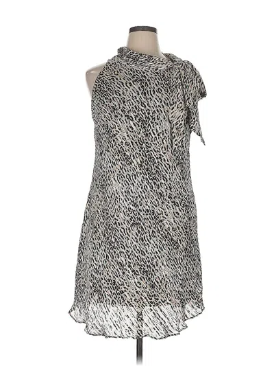 Pre-owned Signature By Robbie Bee Cocktail Dress In Silver