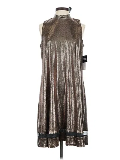 Pre-owned Signature By Robbie Bee Cocktail Dress In Silver