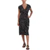 Signature By Robbie Bee Petites Womens Dotted Knee-length Midi Dress In Multi