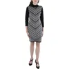 Signature By Robbie Bee Petites Womens Knit Sweaterdress In Multi