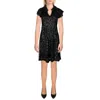 Signature By Robbie Bee Petites Womens Sequined Mesh Cocktail And Party Dress In Black