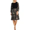 Signature By Robbie Bee Petites Womens Tiered Polyester Midi Dress In Black