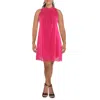 Signature By Robbie Bee Plus Womens V-neck Neck Tie Shift Dress In Pink