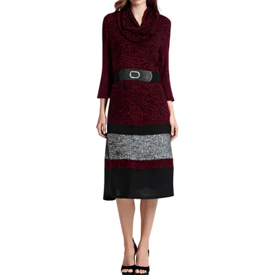 Signature By Robbie Bee Womens Knit Sweaterdress