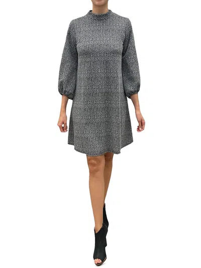 Signature By Robbie Bee Womens Mock Neck Midi Shift Dress In Multi