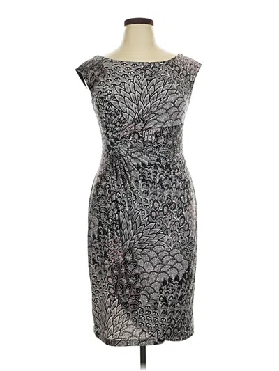 Pre-owned Signature Cocktail Dress In Gray