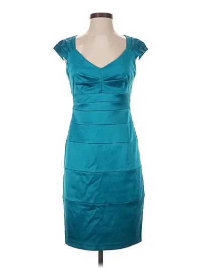 Pre-owned Signature Cocktail Dress In Teal